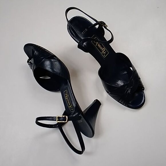 VINTAGE RARE AMAIFI ALL LEATHER MACE IN ITALY WOMEN SHOES SIZE 6M - Picture 1 of 10